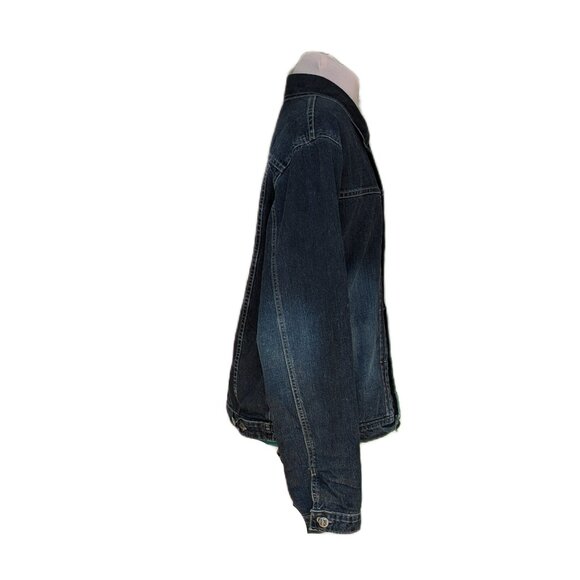 90s Dark Wash Oversized Jean Jacket - Picture 4 of 11